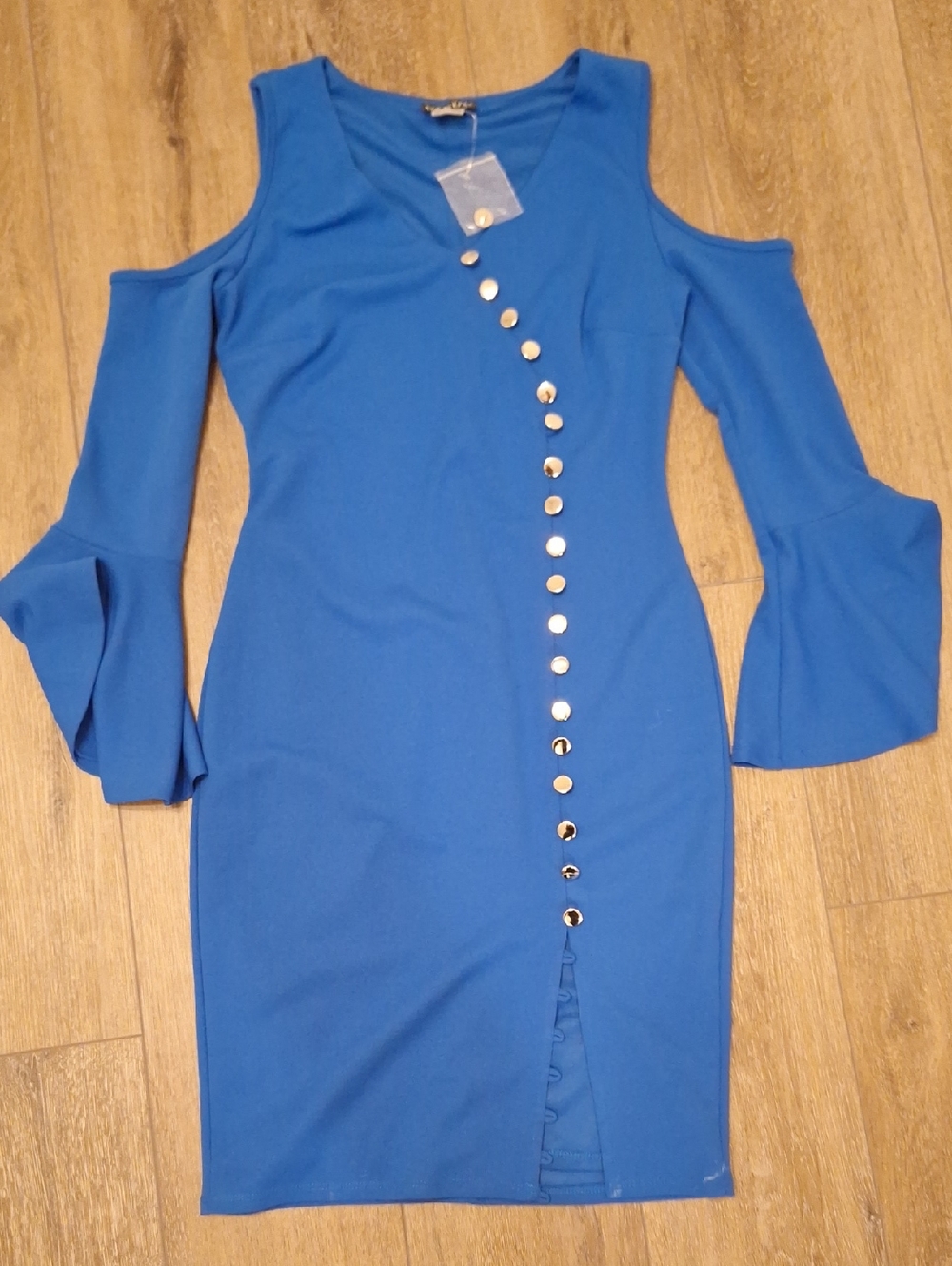 Venus silver button dress